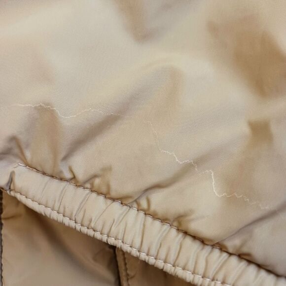 Vintage SEARS Puffer Vest Snap Closure Western Utility Pockets Tan Size 2XL Tall - Picture 9 of 13